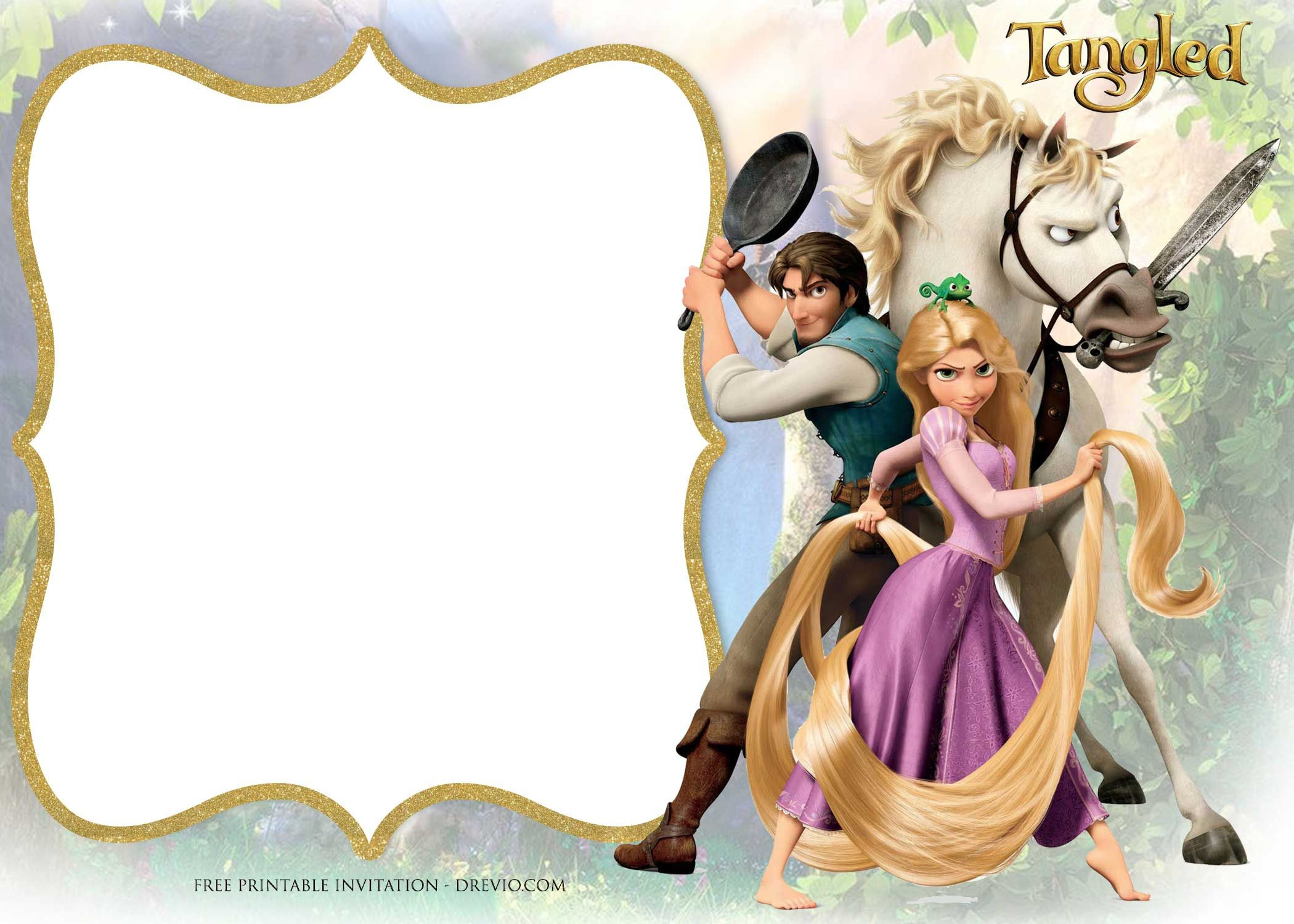 Free Printable Tangled Rapunzel Invitation Templates - Worksheets with Free Printable Tangled