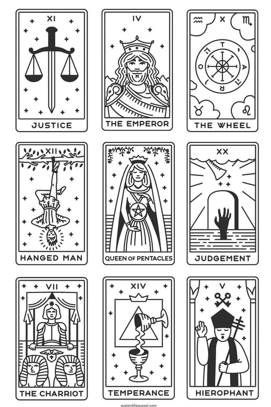 Free Printable Tarot Cards - Sustain Life Journal throughout Free Printable Tarot Cards