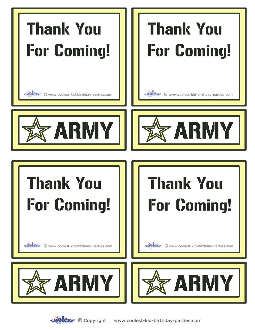 Free Printable Thank You Cards For Military - Printable Party Favors with regard to Free Printable Military Greeting Cards