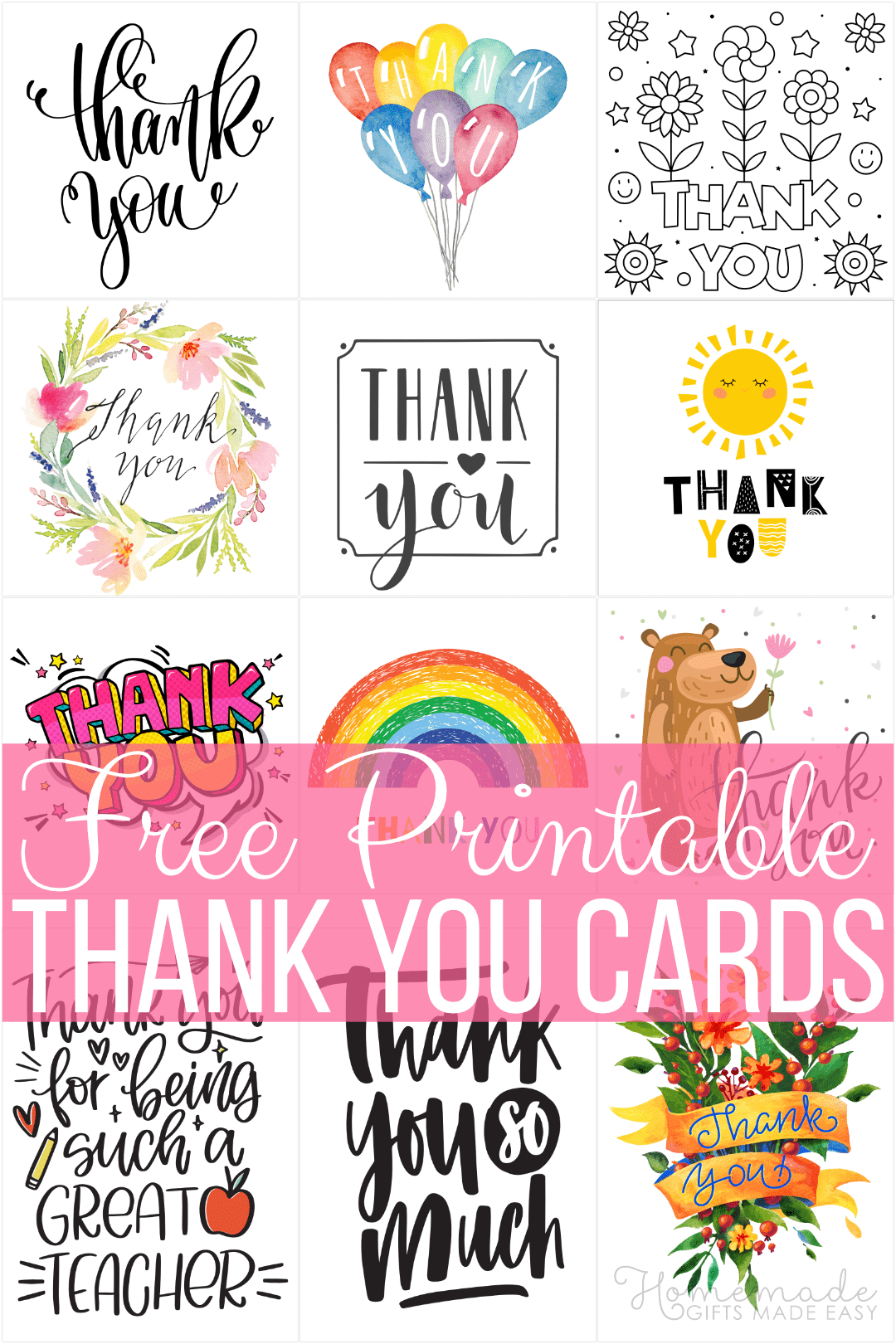 Free Printable Thank You Cards regarding Thank You Card Free Printable Template