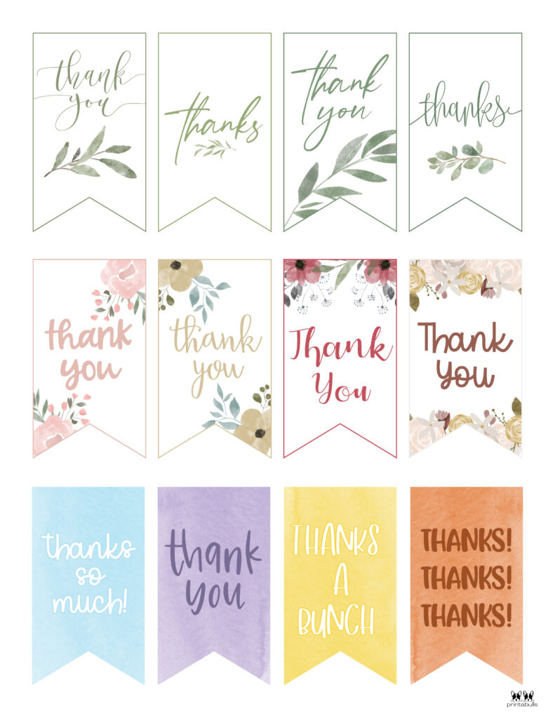 Free Printable Thank You Tags - 300 Tags | Printabulls regarding Free Printable Thank You Tags Template