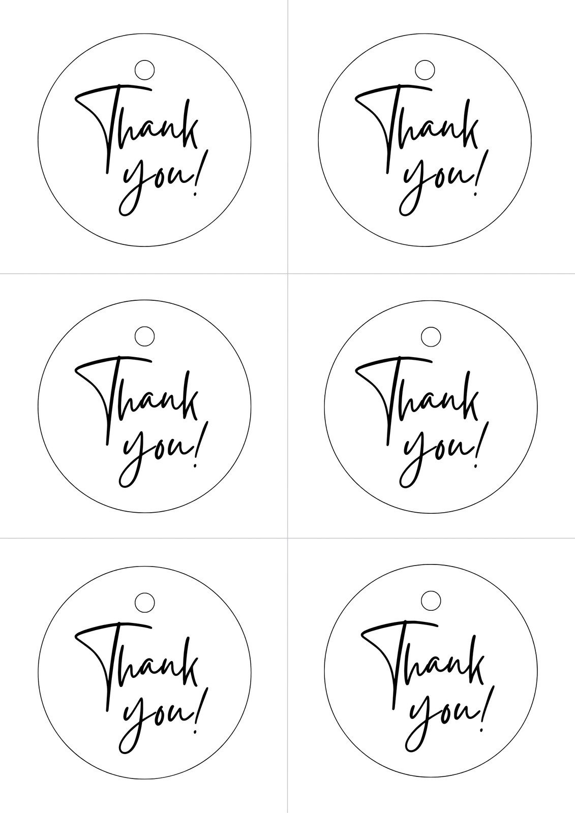 Free Printable Thank You Tags - 300 Tags | Printabulls throughout Free Printable Thank You Tags