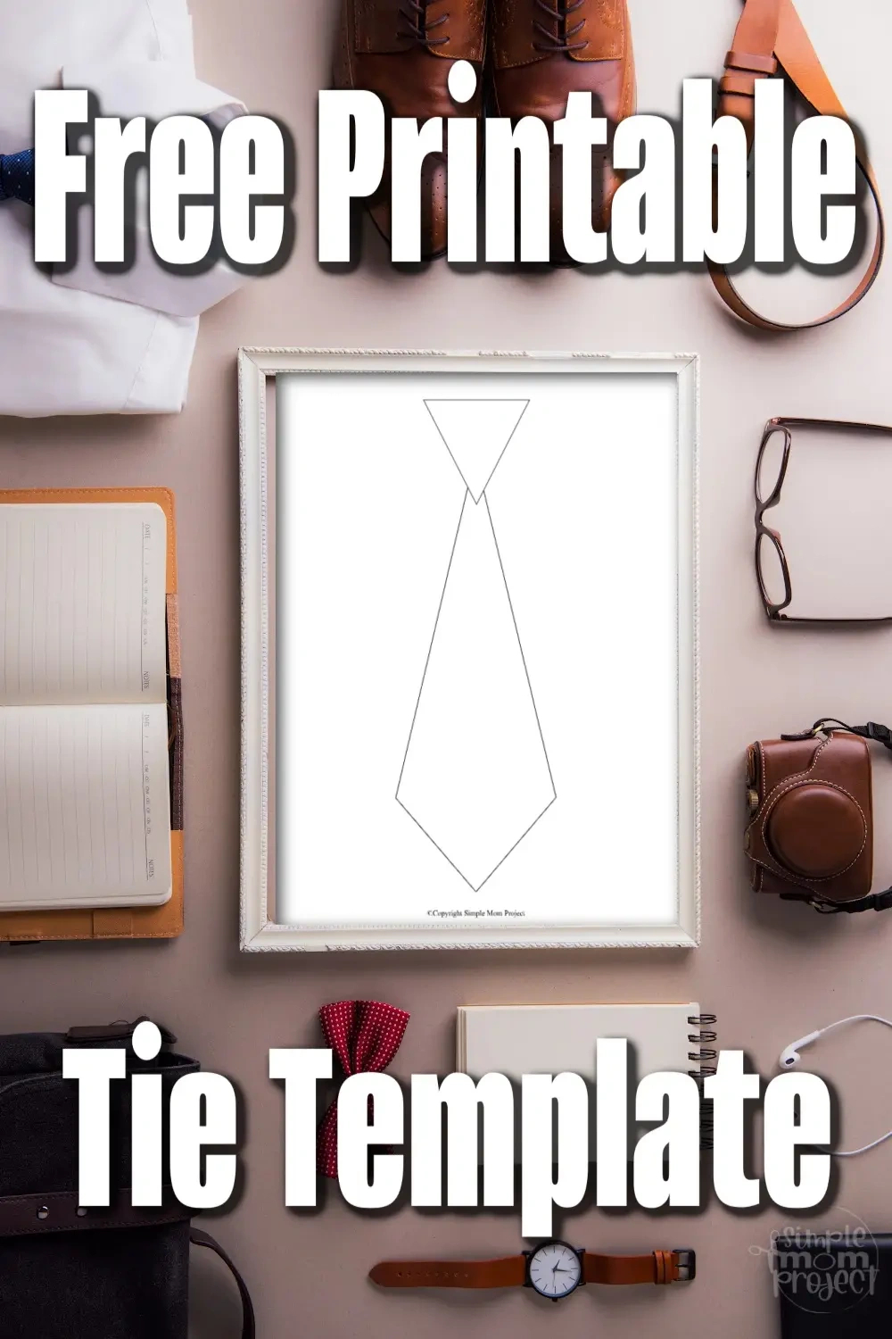 Free Printable Tie Stencil Pattern Template For Kids - Simple Mom with regard to Free Printable Tie Template