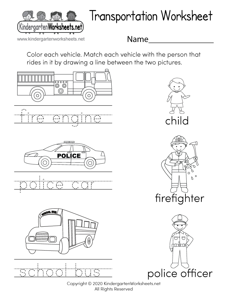 Free Printable Transportation Worksheet inside Free Printable Transportation Worksheets For Kids