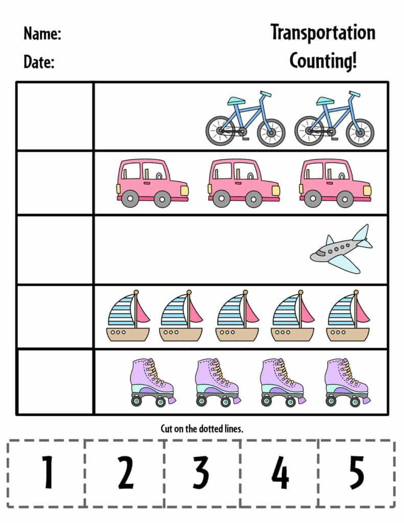Free Printable Transportation Worksheets For Kids! ⋆ The Hollydog pertaining to Free Printable Transportation Worksheets For Kids