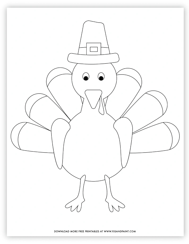 Free Printable Turkey Coloring Page - Pjs And Paint regarding Free Printable Turkey Coloring Pages