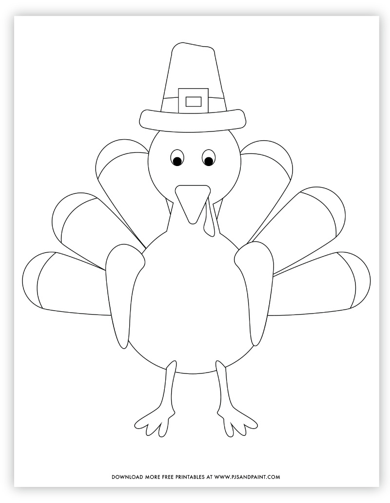 Free Printable Turkey Coloring Page - Pjs And Paint with regard to Free Printable Pictures Of Turkeys To Color