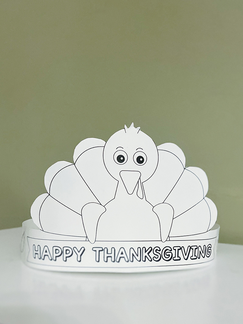 Free Printable Turkey Hat - Thanksgiving Turkey Crown for Free Printable Thanksgiving Hats