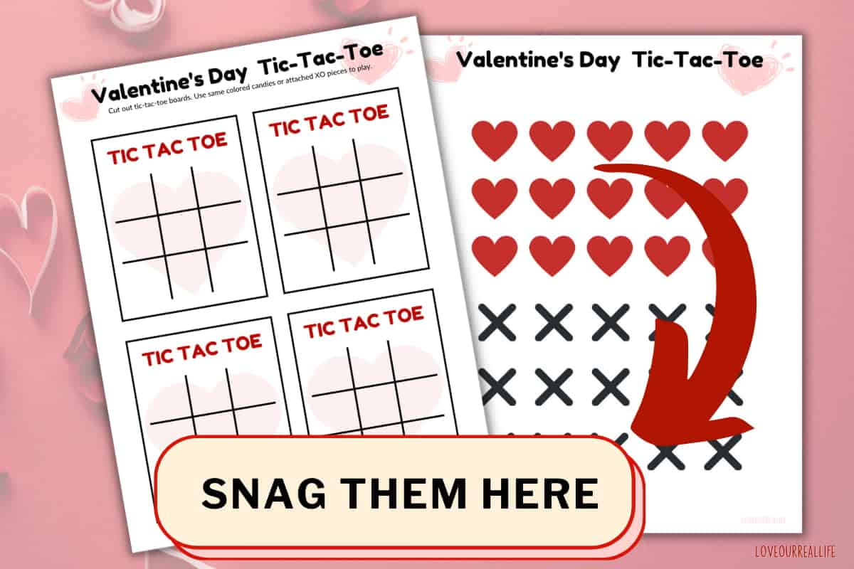 Free Printable Valentine Tic Tac Toe Cards ⋆ Love Our Real Life with regard to Free Printable Toe Tags