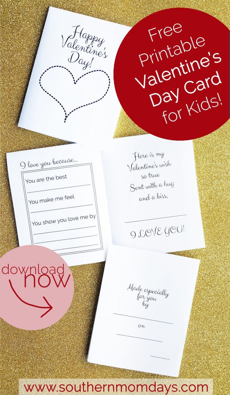 Free Printable: Valentine'S Day Card For Kids with Free Printable Valentines Day Cards For Mom And Dad