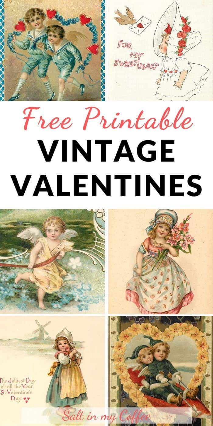 Free Printable Vintage Valentines - Salt In My Coffee regarding Free Printable Vintage Valentine Pictures