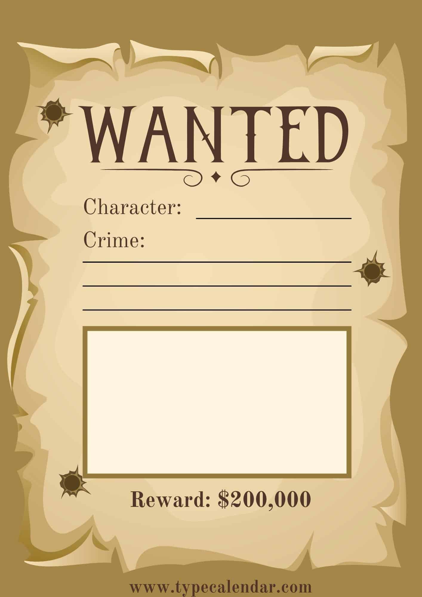 Free Printable Wanted Poster Templates [Word, Pdf] One Piece in Wanted Poster Printable Free