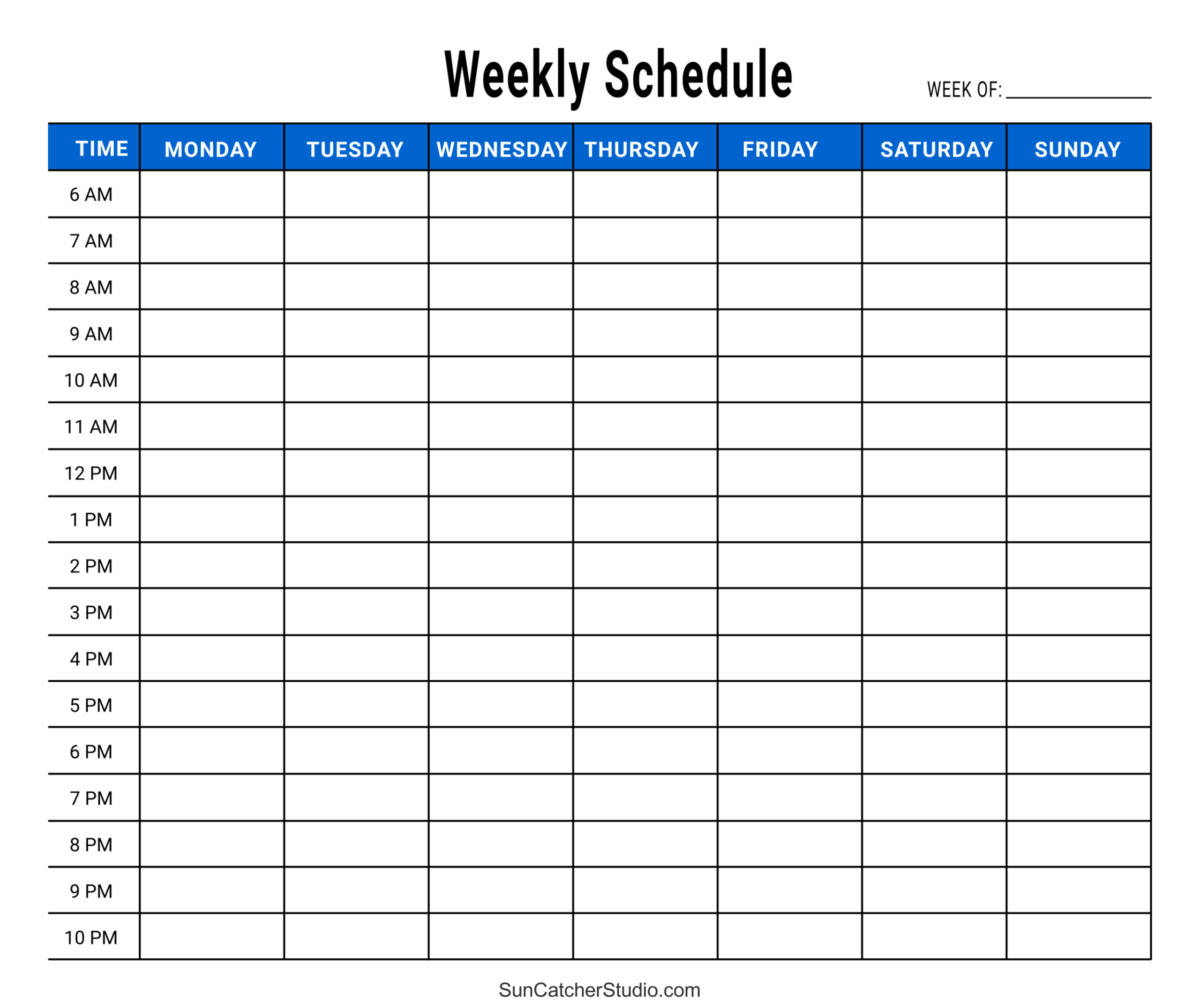 Free Printable Weekly Planner Templates (Pdf) – Diy Projects with Free Printable Blank Weekly Schedule