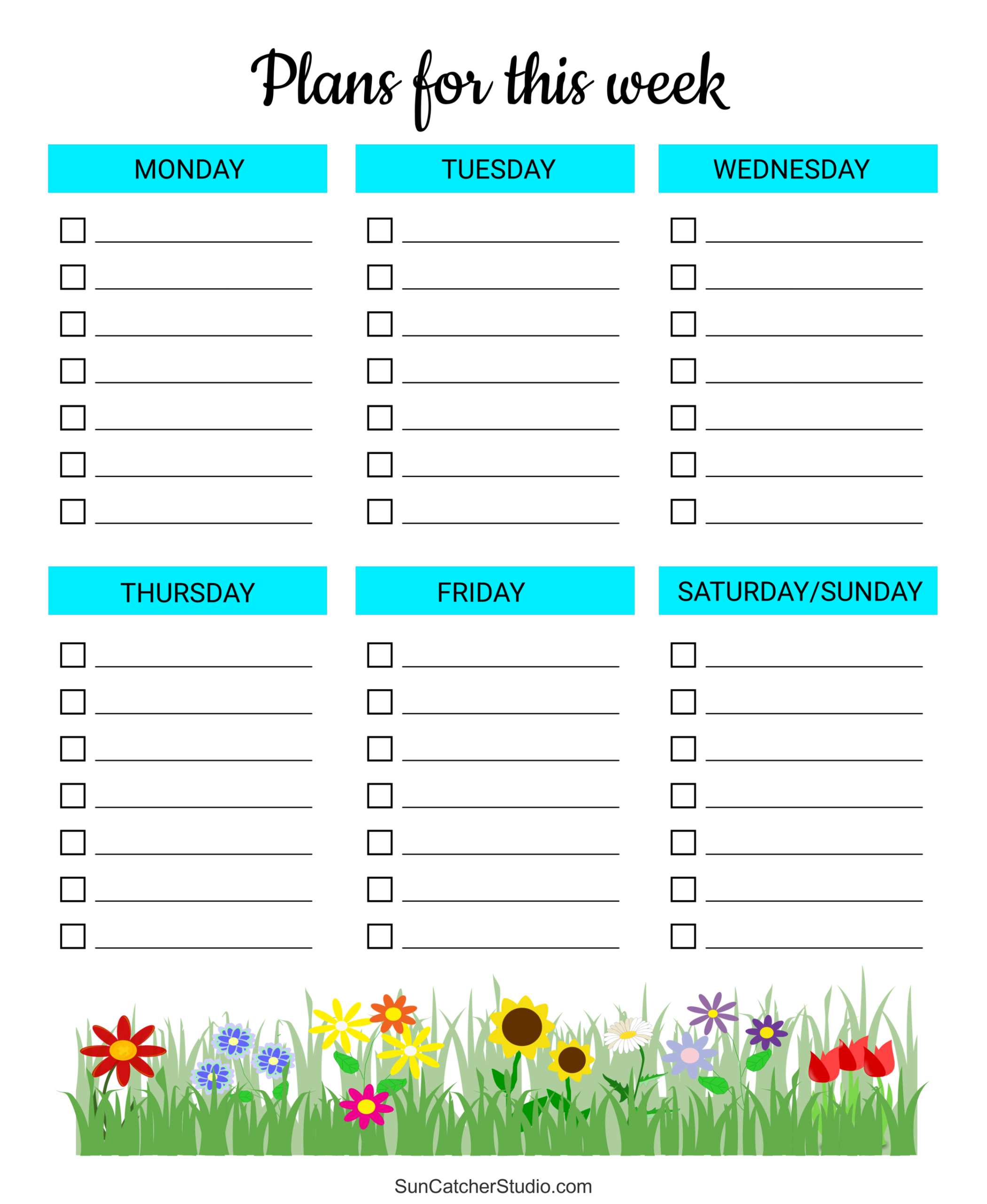 Free Printable Weekly Planner Templates (Pdf) – Diy Projects with Free Printable Organizer 2017