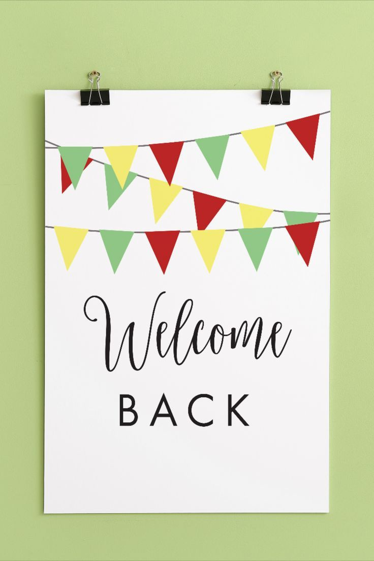 Free Printable Welcome Back Sign pertaining to Free Printable Welcome Back Signs For Work