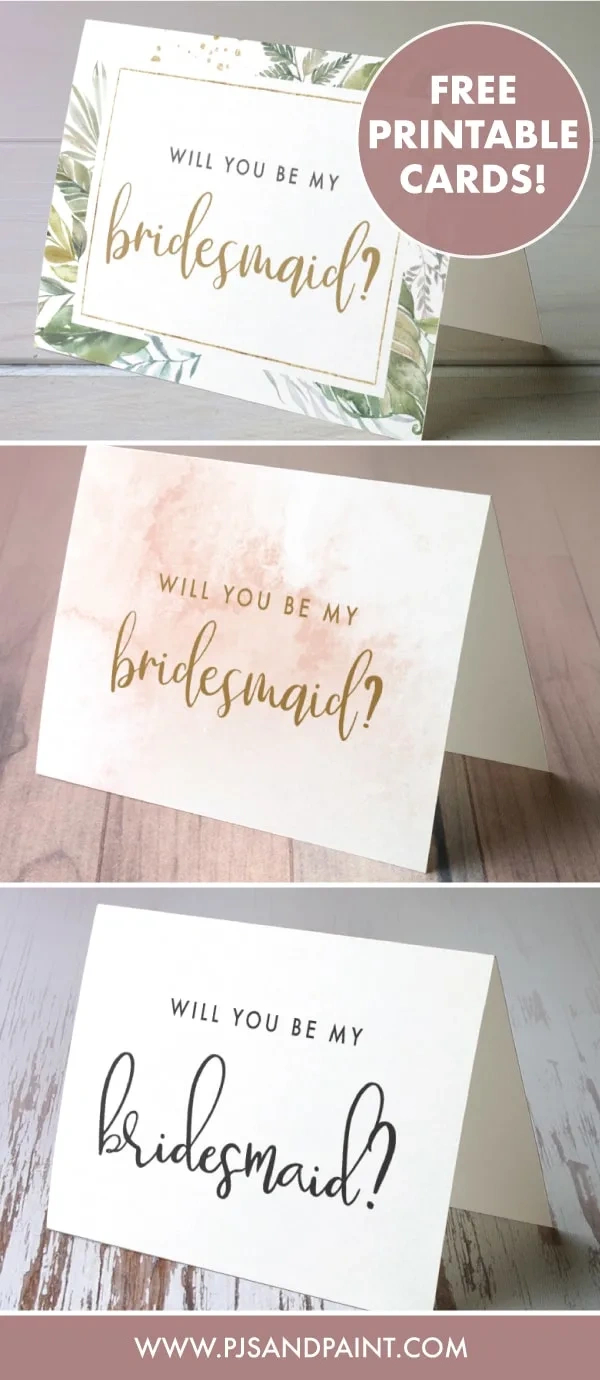 Free Printable Will You Be My Bridesmaid Cards - Volume 2 - Pjs with Free Printable Will You Be My Bridesmaid Cards