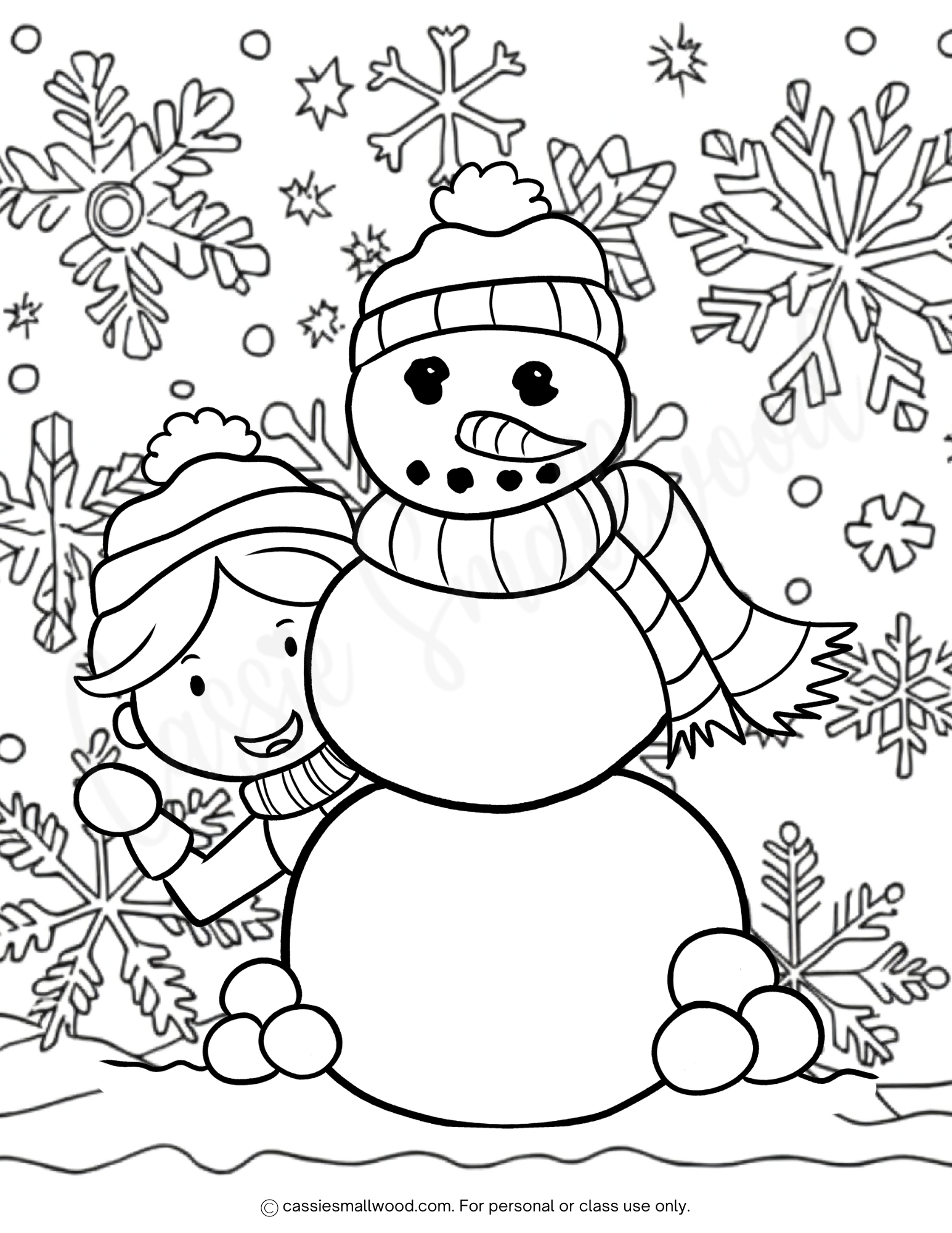 Free Printable Winter Coloring Page - Cassie Smallwood with regard to Free Printable Winter Coloring Pages