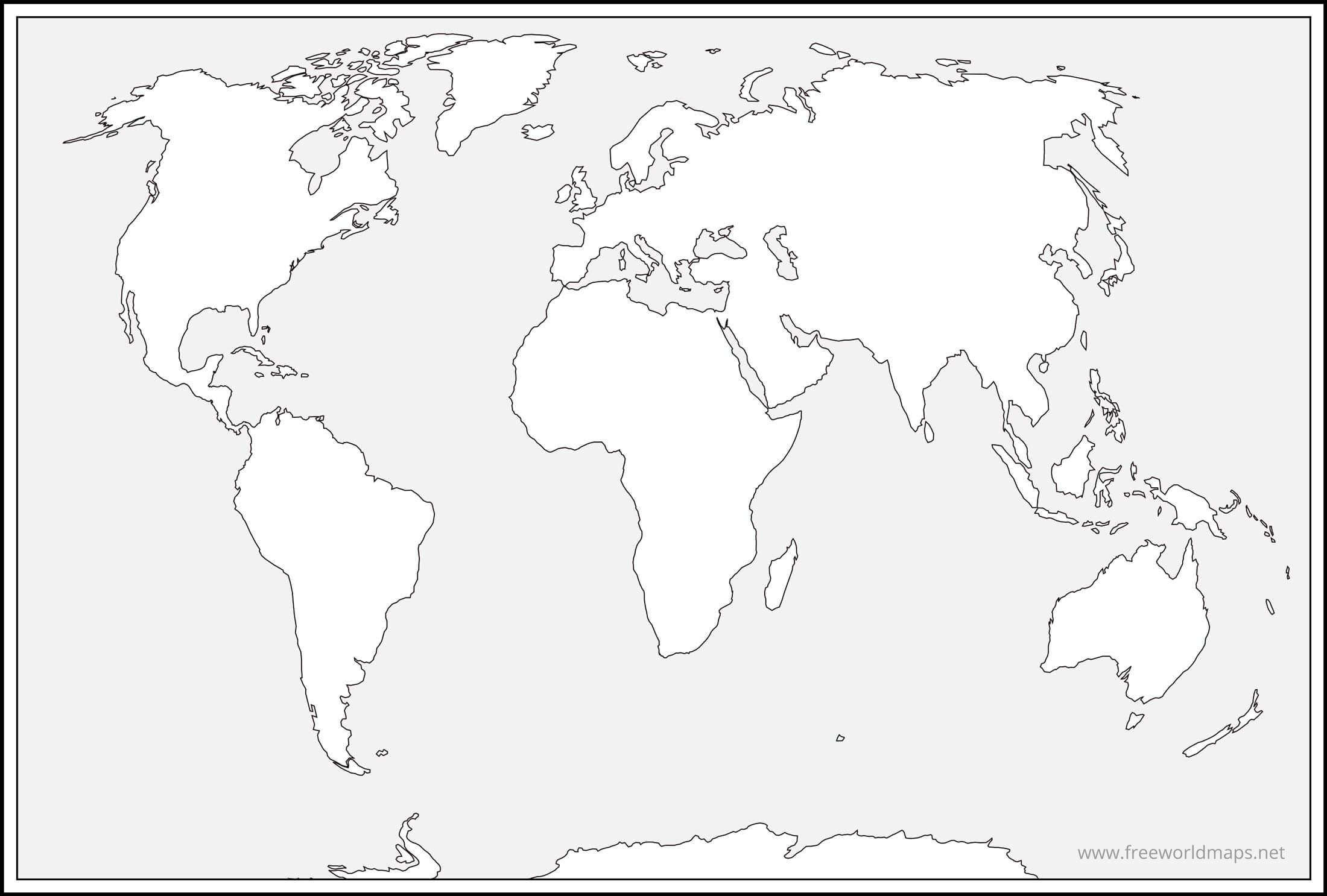 Free Printable World Maps pertaining to Free Printable Blank World Map Download