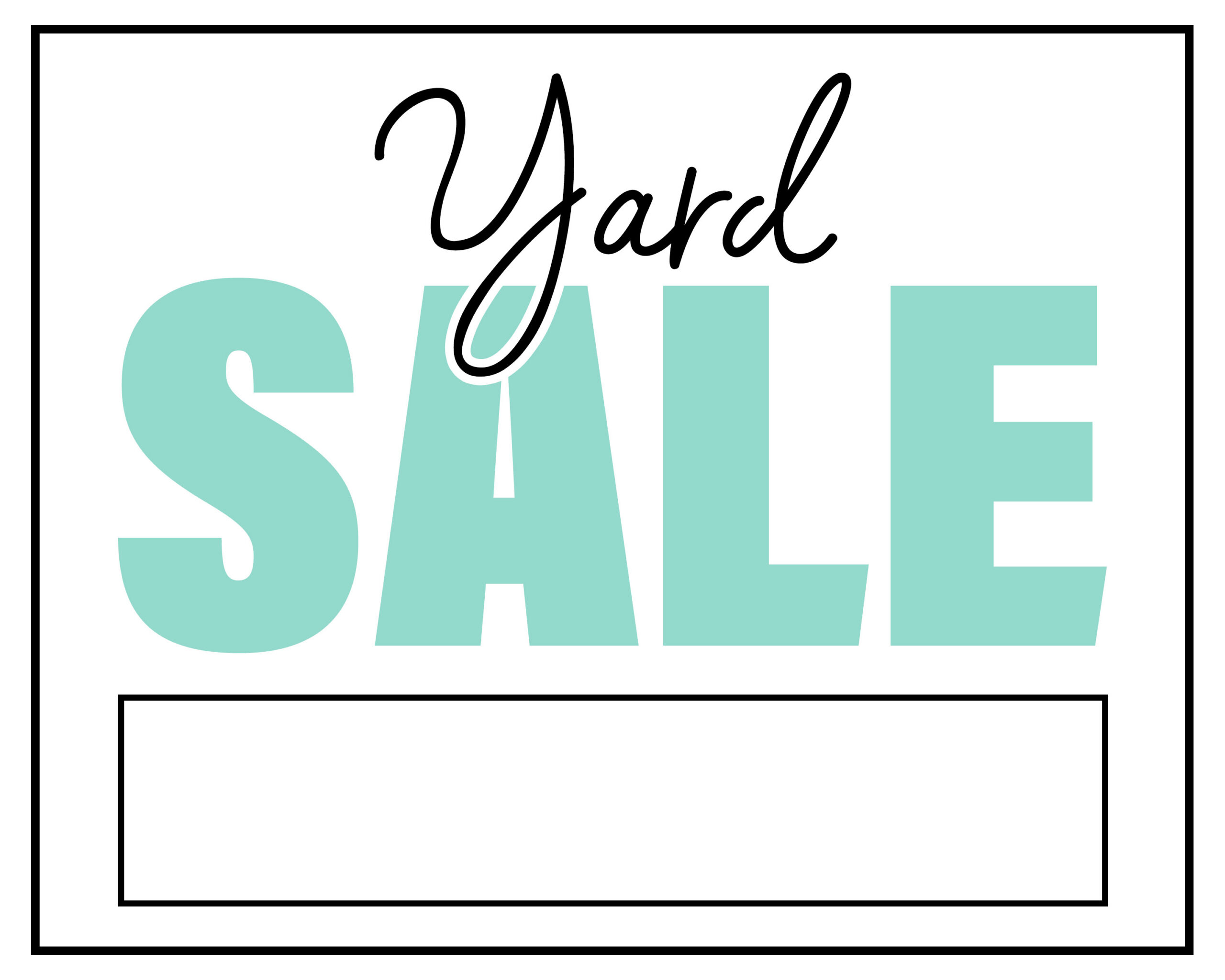Free Printable Yard Sale Sign Collection - The Cottage Market throughout Free Printable Yard Sale Signs