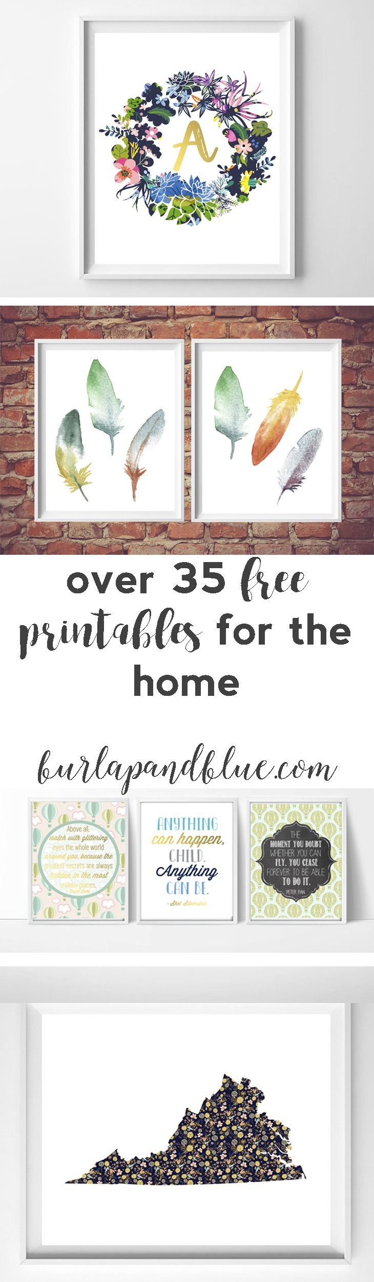 Free Printables For The Home intended for Free Printable Wall Art Decor