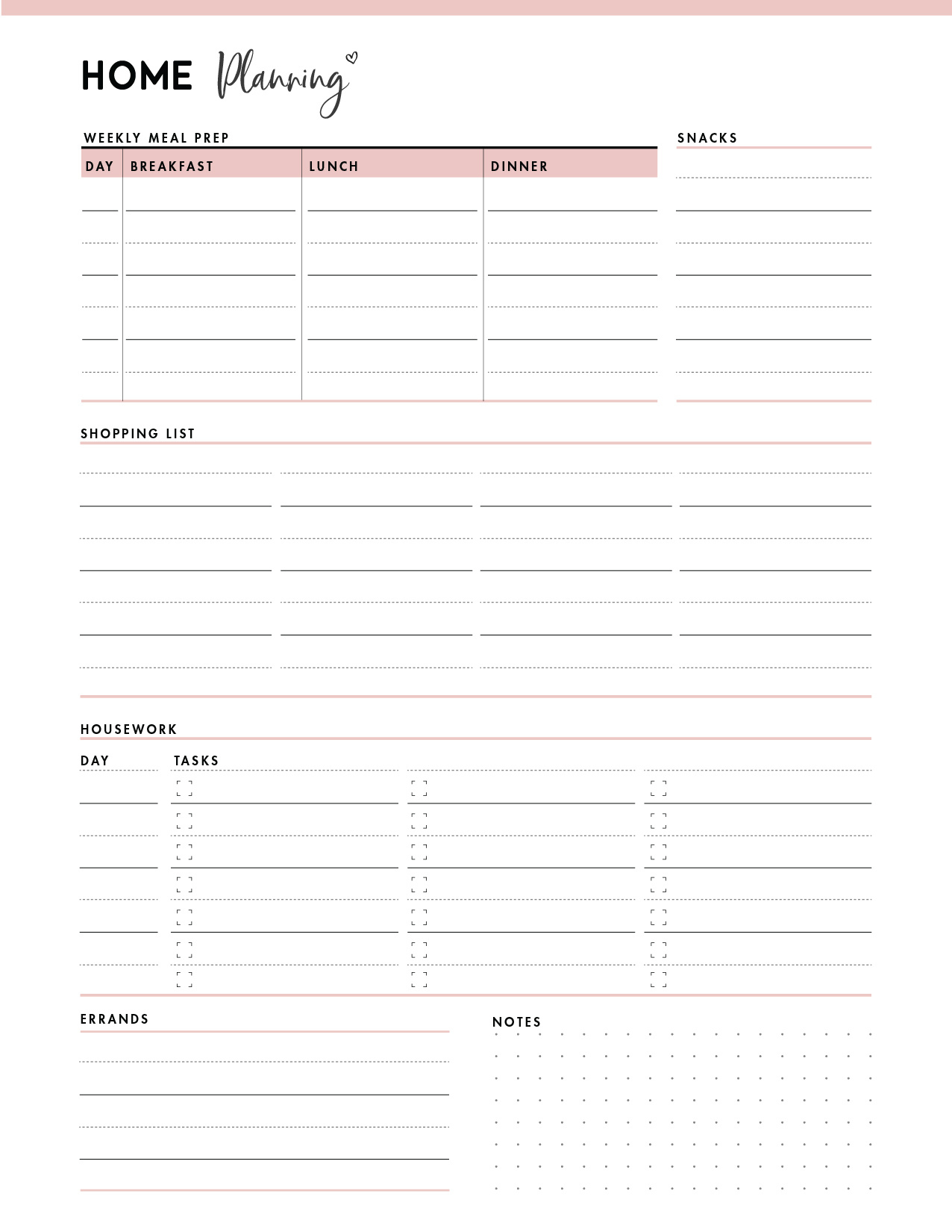 Free Printables Organization Friendly - Your Home Made Easy throughout Free Printable Home Organization Worksheets