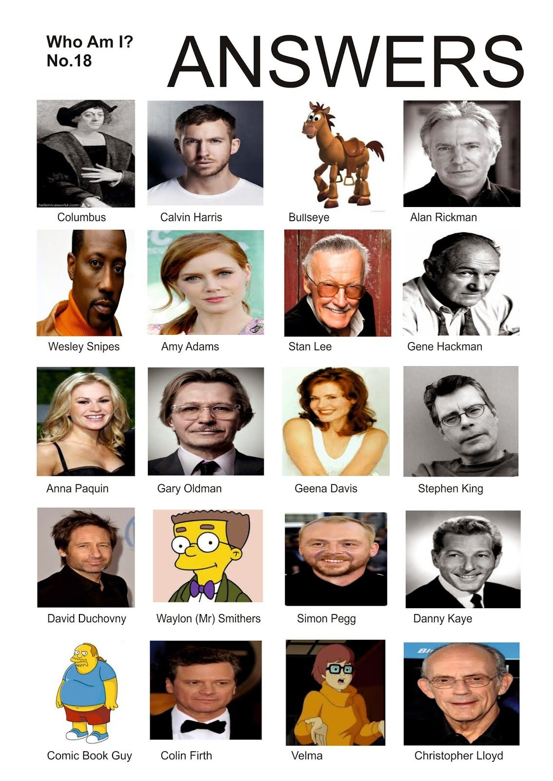Free Pub Quiz Picture Rounds  Famous People # 18 - Worksheets with regard to Free Printable Picture Quizzes With Answers