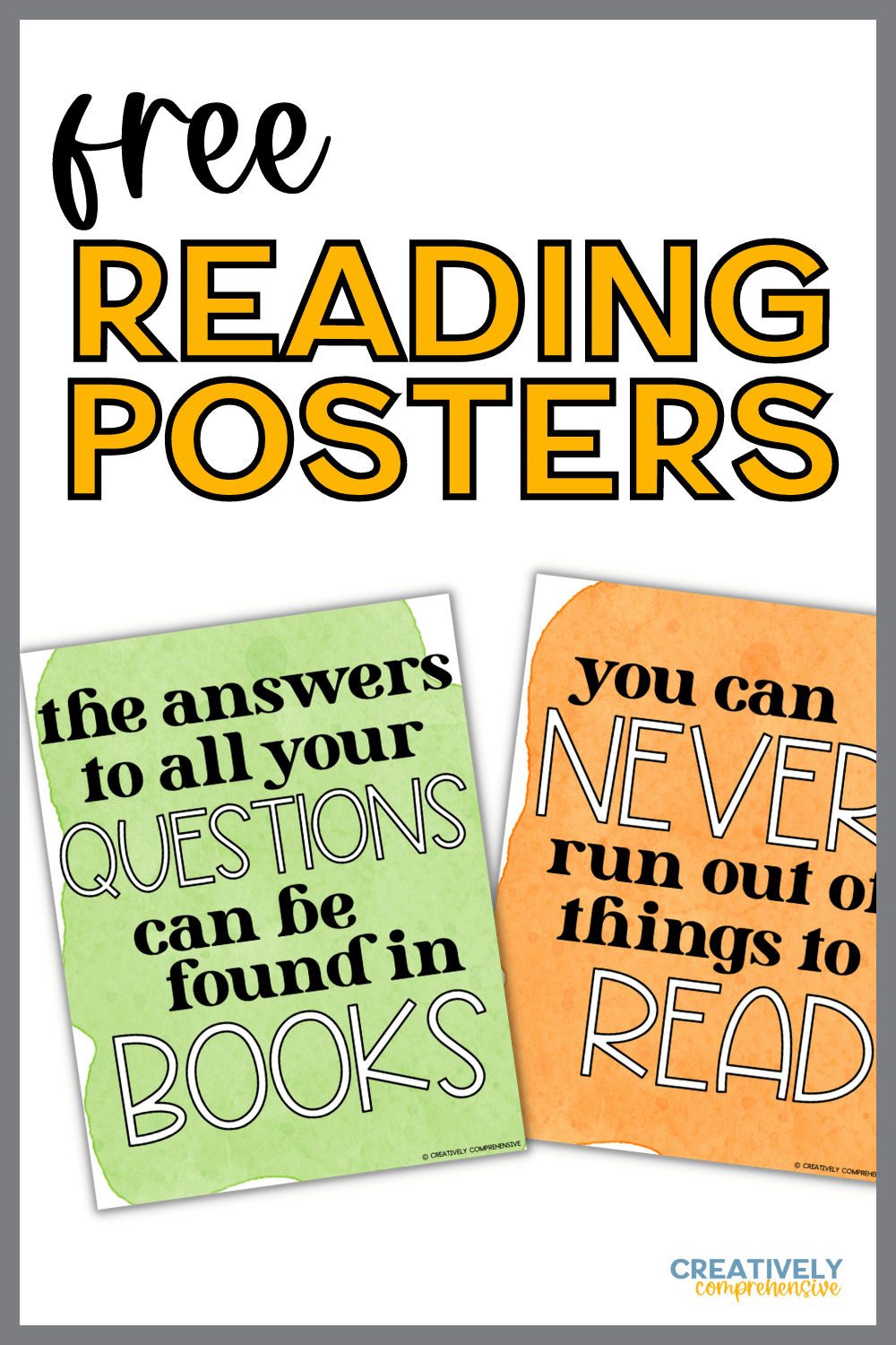Free Reading Posters - Perfect For Your Classroom Library intended for Literacy Posters Free Printable