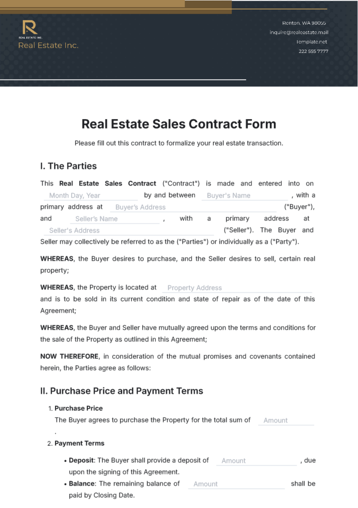 Free Real Estate Form Templates To Edit Online inside Free Printable Real Estate Forms