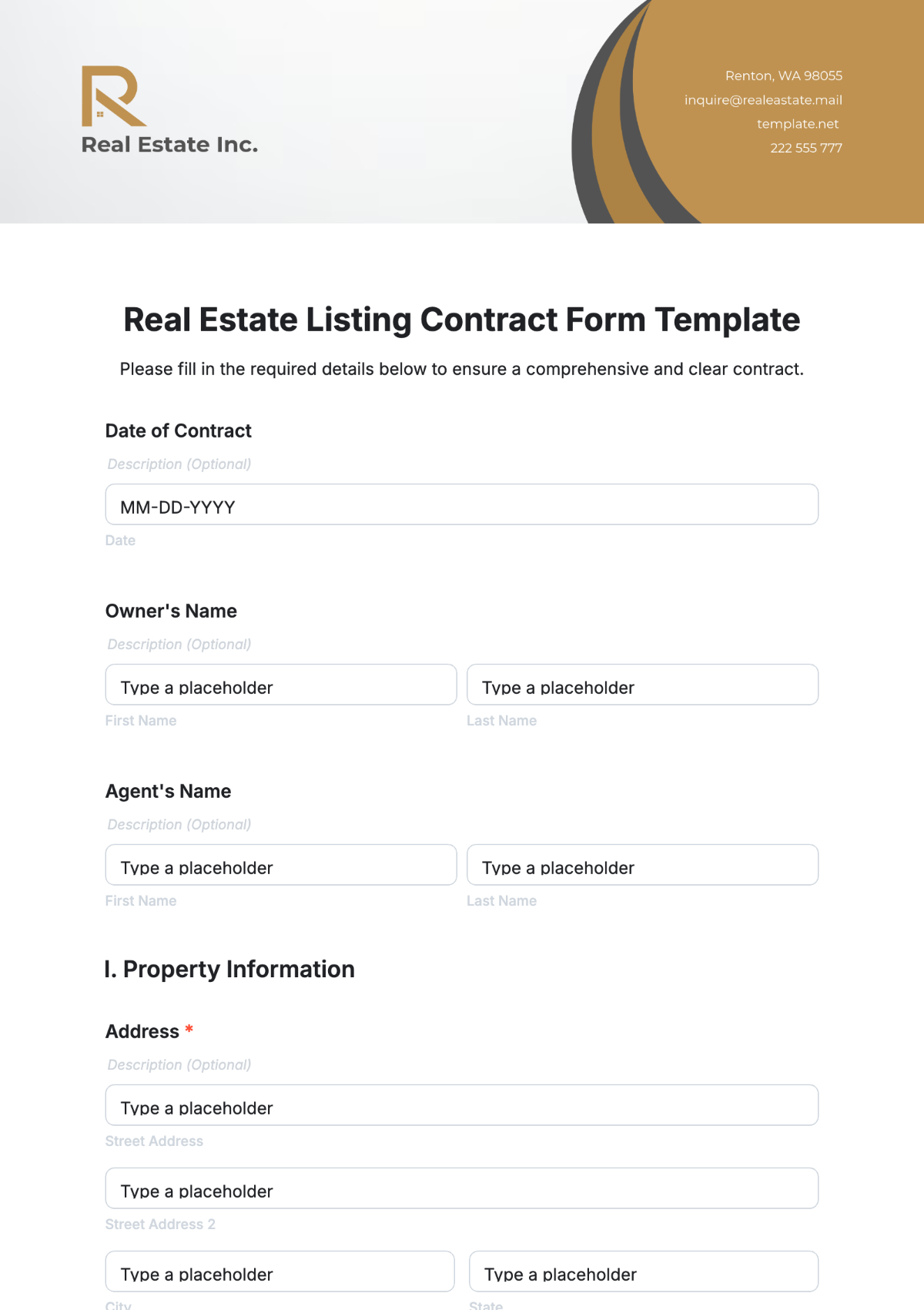 Free Real Estate Listing Contract Form Template To Edit Online pertaining to Free Printable Real Estate Forms