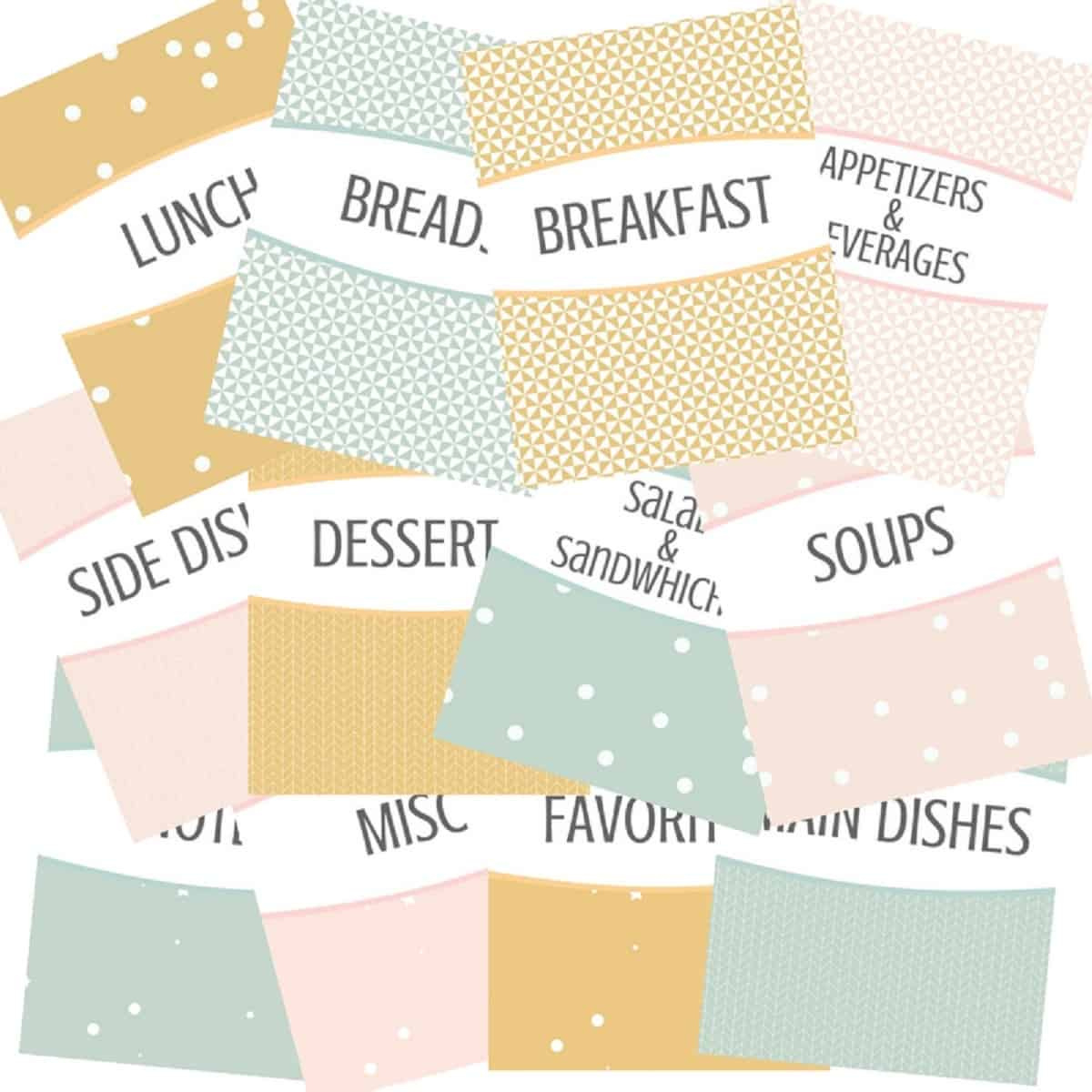 Free Recipe Binder Printables - I Scream For Buttercream with regard to Free Printable Recipe Dividers