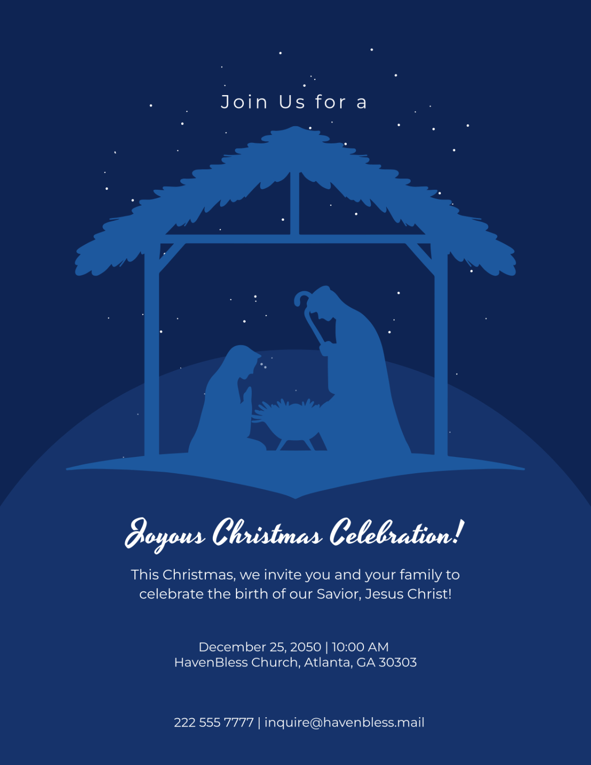 Free Religious Christmas Flyer Template To Edit Online within Free Printable Religious Christmas Invitations