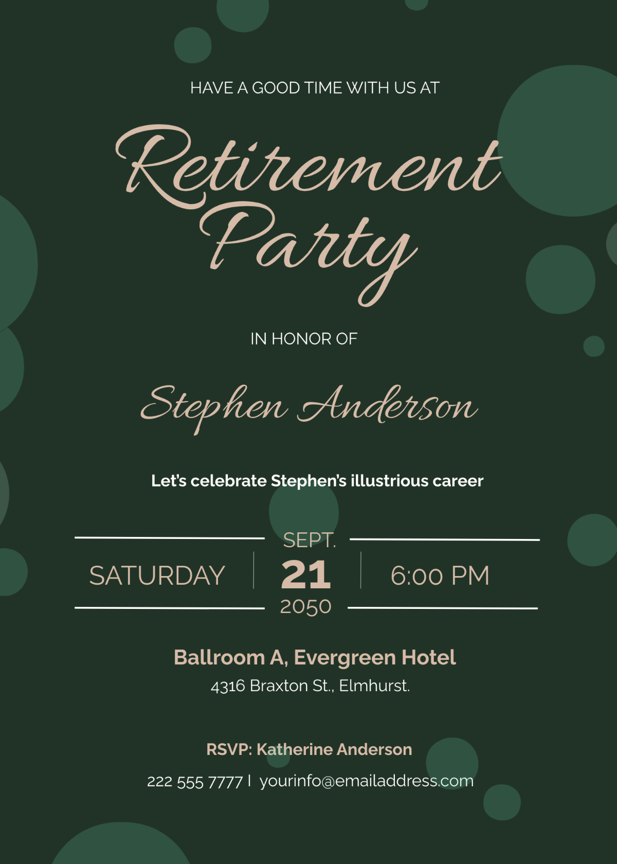 Free Retirement Invitation Templates, Editable And Printable in Free Printable Retirement Party Flyers
