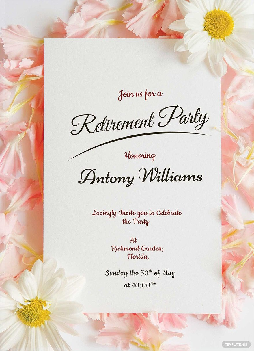 Free Retirement Invitation Templates, Editable And Printable with Free Printable Retirement Party Invitations