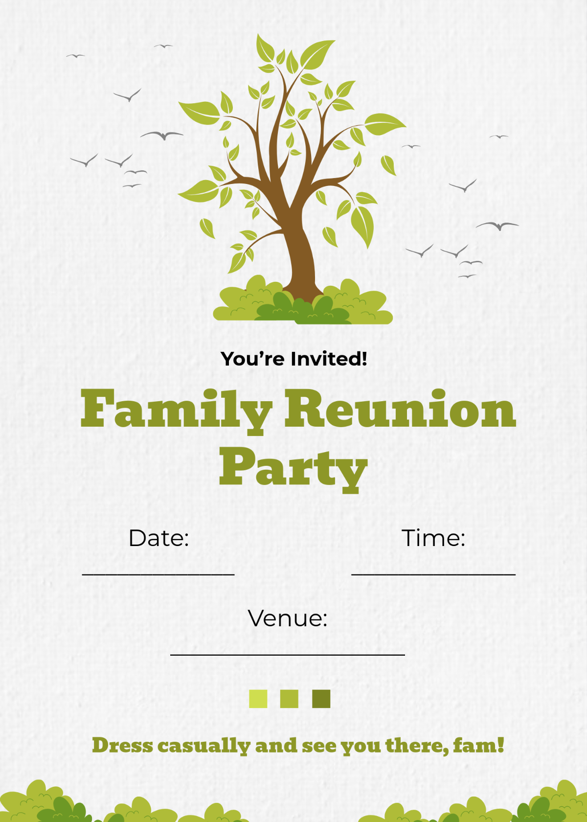 Free Reunion Invitation Templates, Editable And Printable inside Free Printable Family Reunion Invitations
