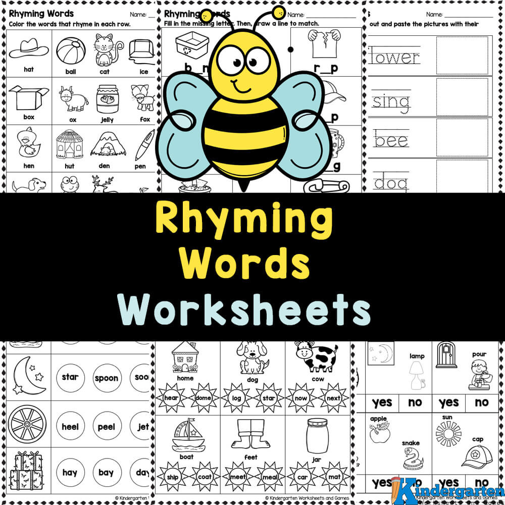 Free Rhyming Worksheets For Kindergarten with regard to Free Printable Rhyming Activities For Kindergarten