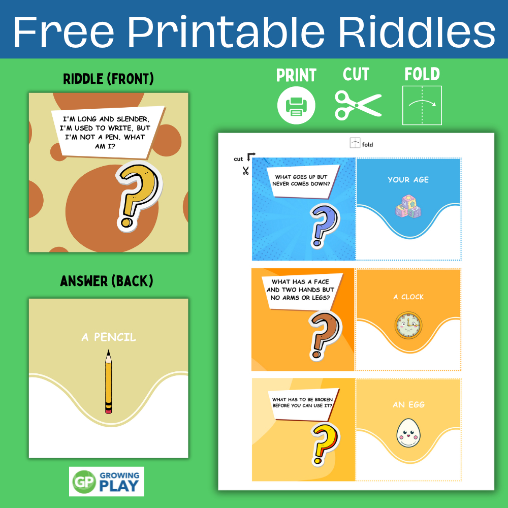 Free Riddles For Kids Printable - Growing Play pertaining to Free Printable Riddles