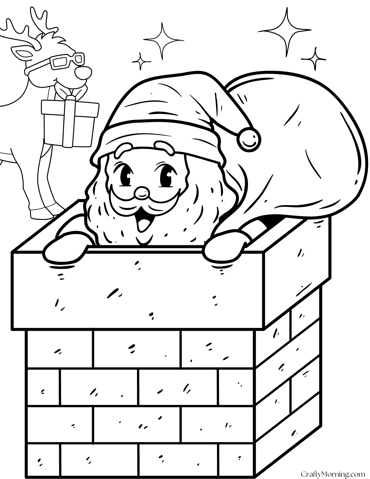Free Santa Coloring Pages To Print - Crafty Morning for Santa Coloring Pages Printable Free