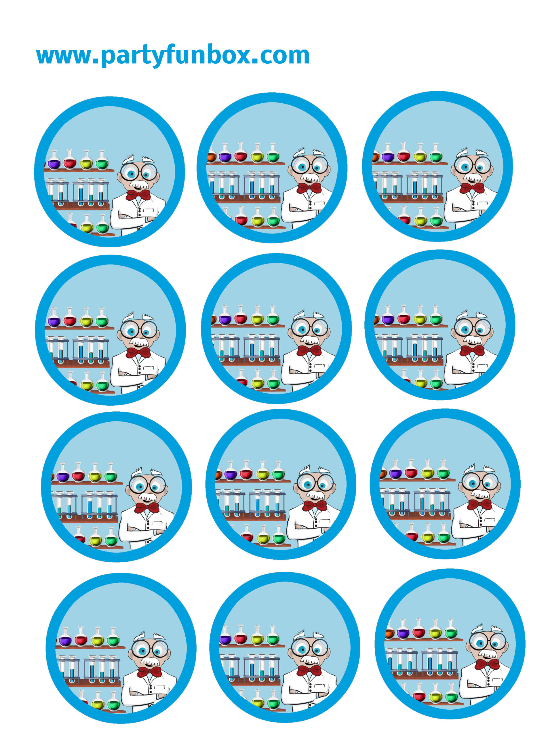 Free Science Printables – Party Fun Box for Free Printable Party Circles