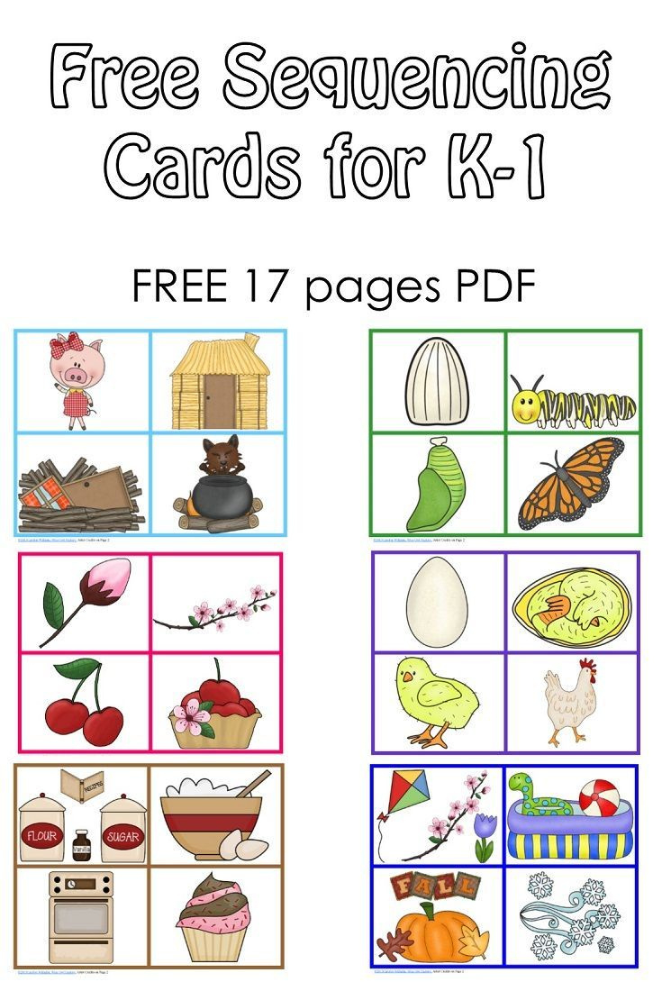 Free Sequencing Cards And Color Matching For Pre K-K-1 throughout Free Printable Sequencing Cards