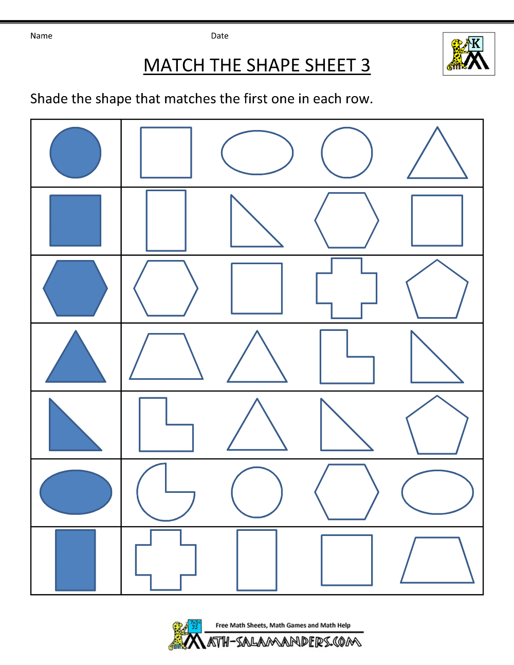 Free Shape Worksheets Kindergarten - Worksheets Library within Free Printable Shapes Worksheets For Kindergarten