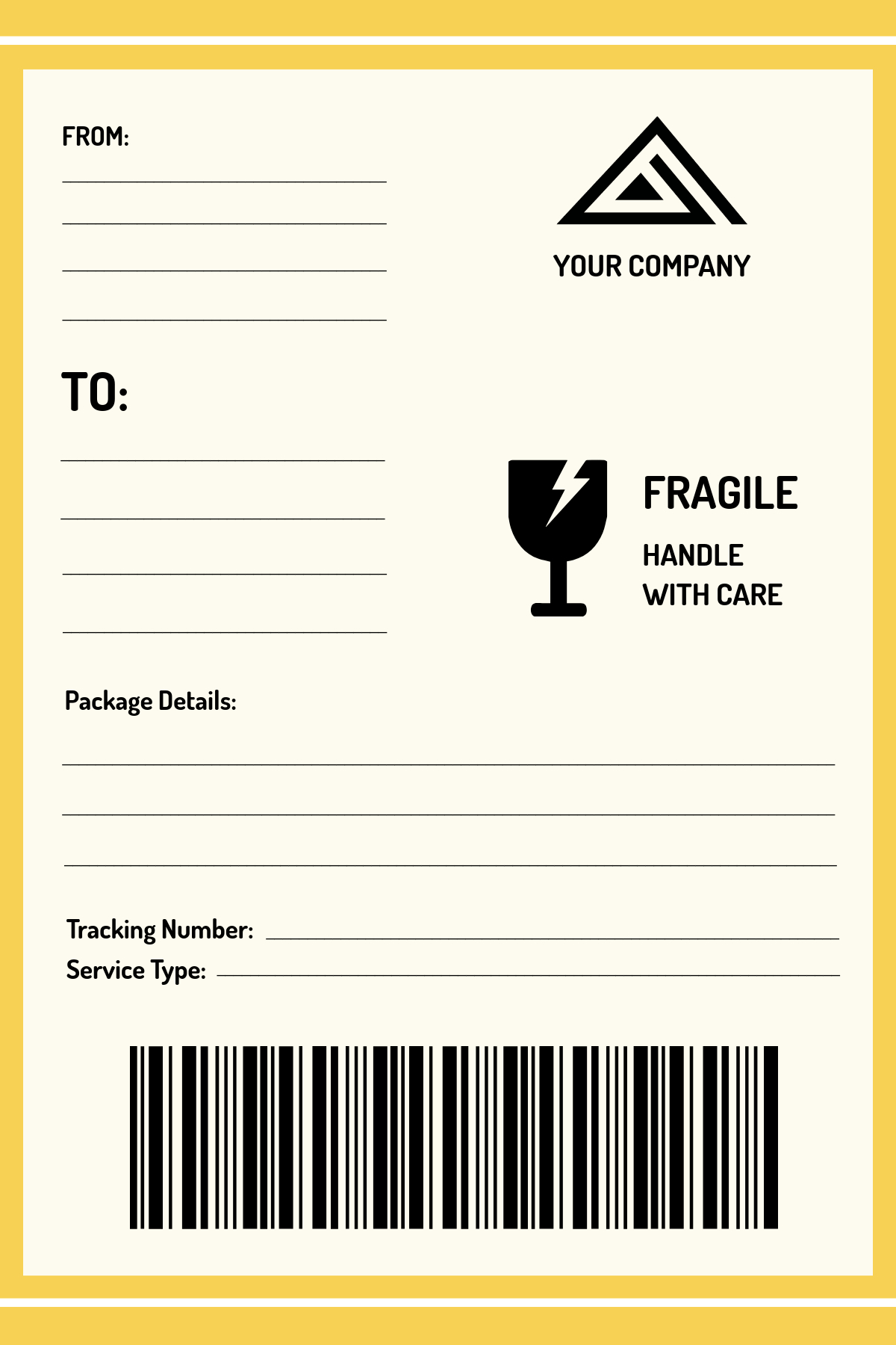 Free Shipping Label Templates, Editable And Printable for Free Printable Shipping Label Template