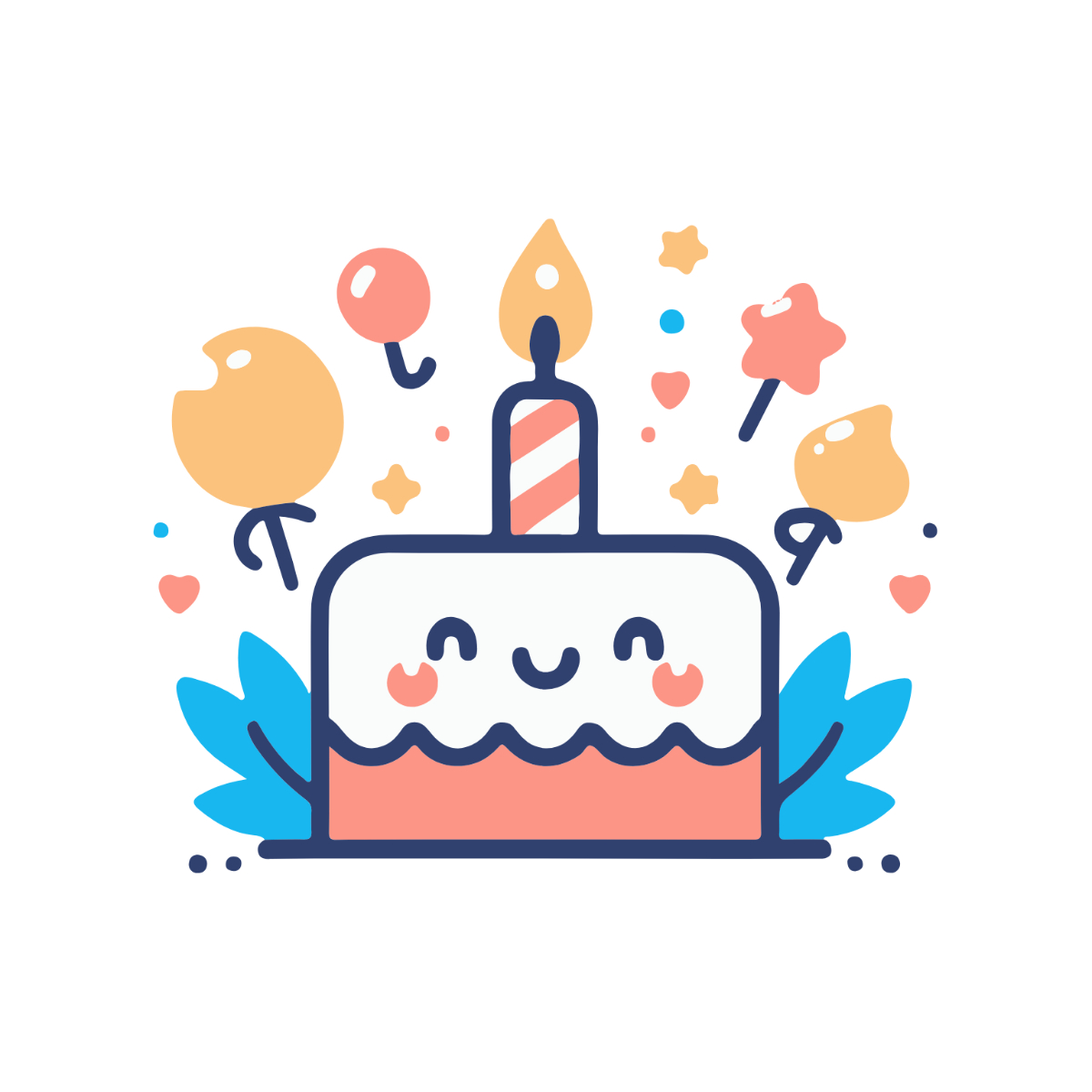 Free Simple Happy Birthday Clipart Template To Edit Online regarding Birthday Clipart Free Printable