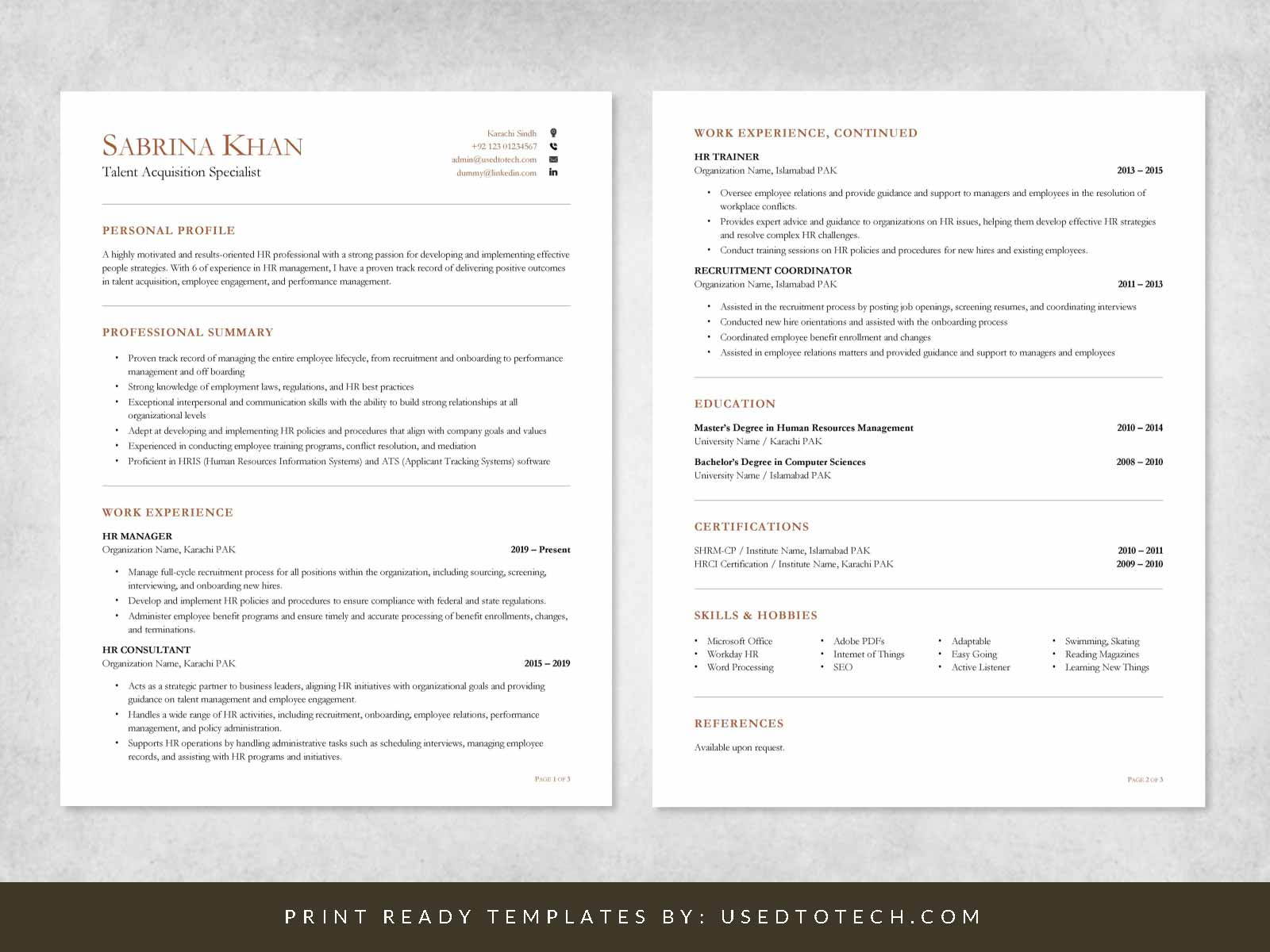 Free Simple Resume Template For Word in Free Printable Resume Templates Microsoft Word