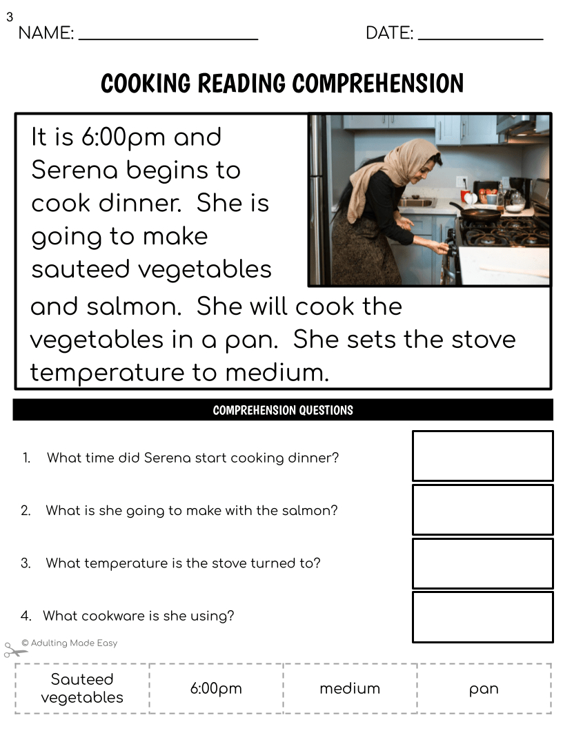 Free Simplified Reading Comprehension Worksheets - Worksheets Library within Free Printable Literacy Worksheets For Adults
