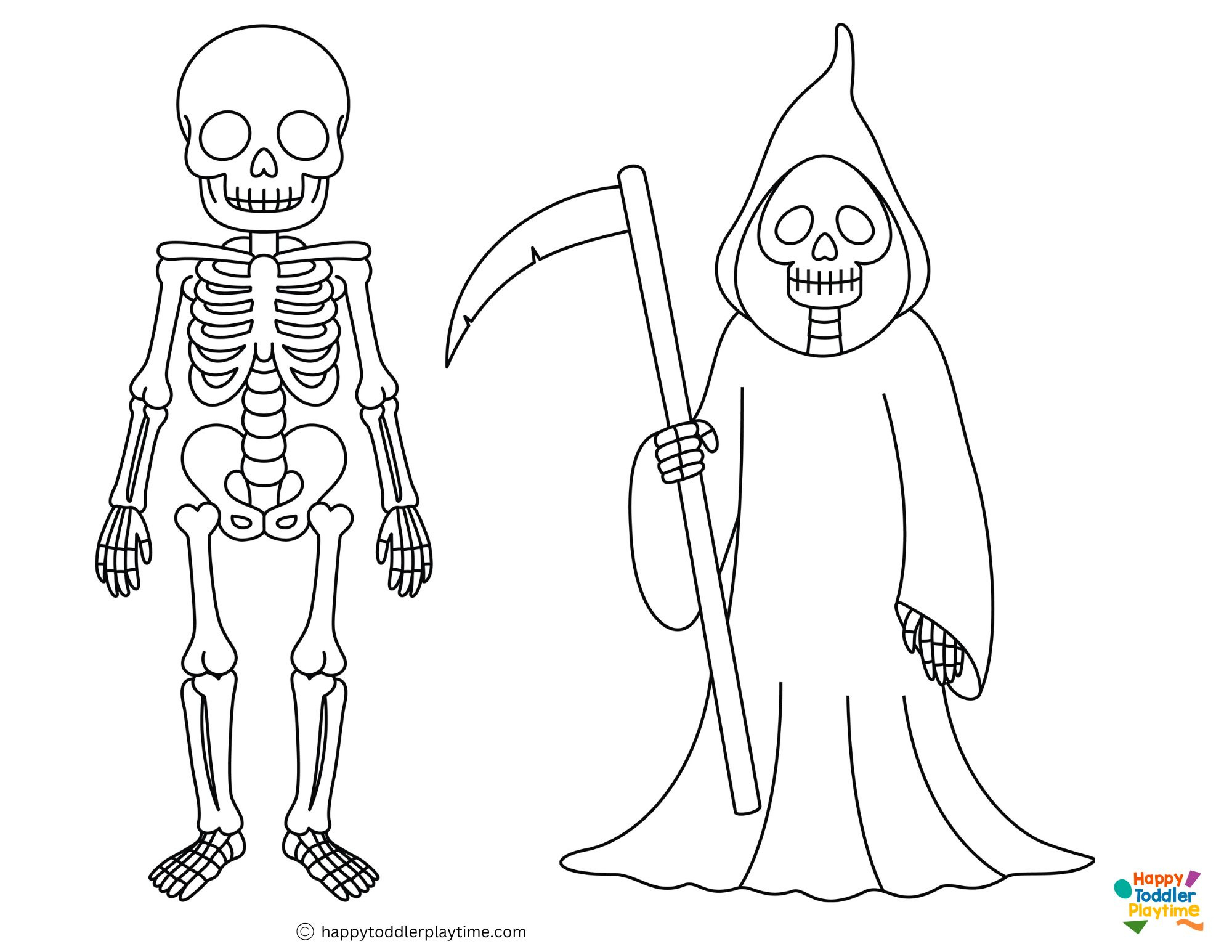 Free Skeleton Coloring Pages - Happy Toddler Playtime pertaining to Free Printable Skeleton Coloring Pages
