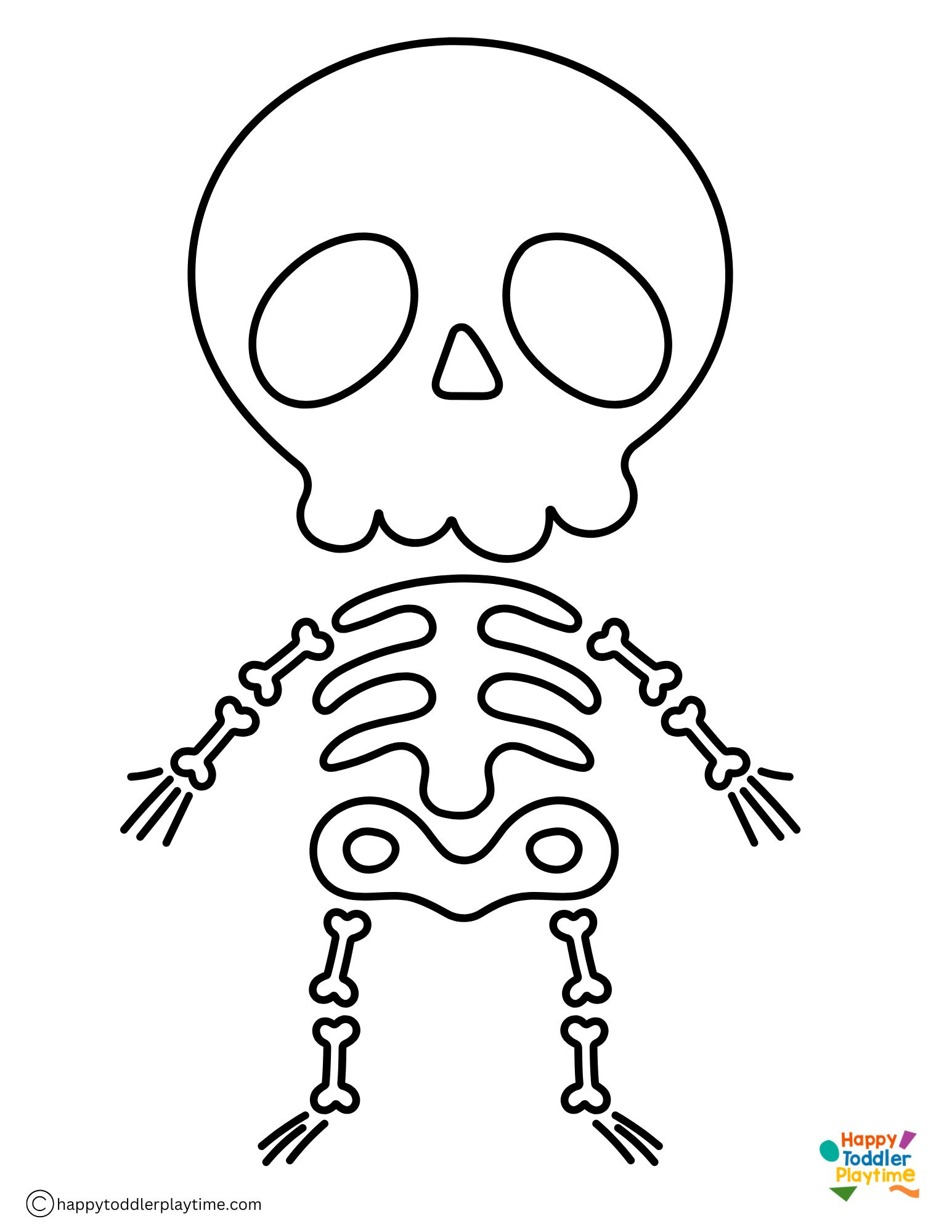 Free Skeleton Coloring Pages - Happy Toddler Playtime regarding Free Printable Skeleton Coloring Pages