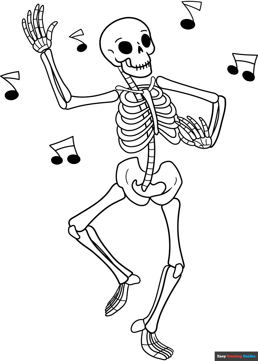Free Skeletons Coloring Pages For Kids - 11 Printable Sheets for Free Printable Skeleton Coloring Pages