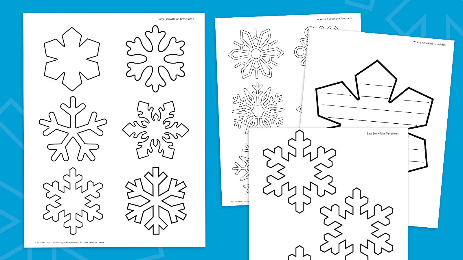 Free Snowflake Template Printable Bundle with regard to Snowflake Template Free Printable