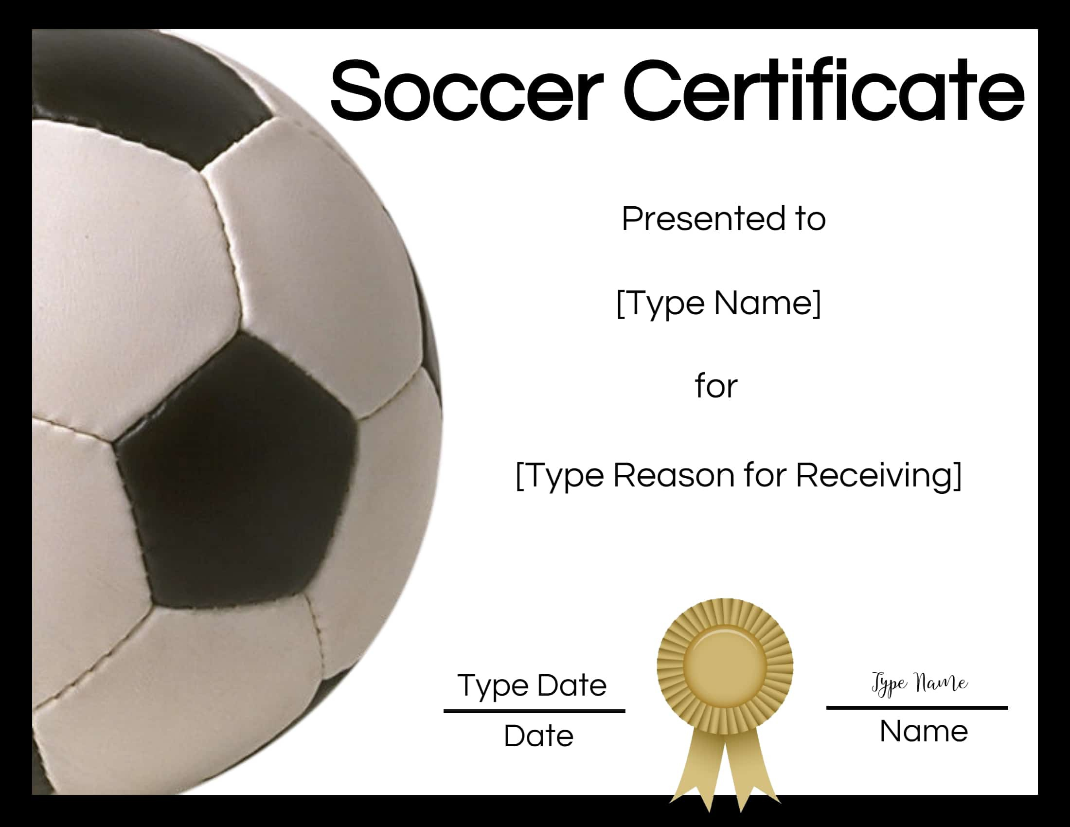 Free Soccer Certificate Maker | Edit Online And Print At Home throughout Free Printable Soccer Certificate Templates