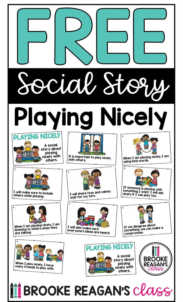 Free Social Story: Playing Nicely In 2021 | Social Stories, Social with Free Printable Social Stories